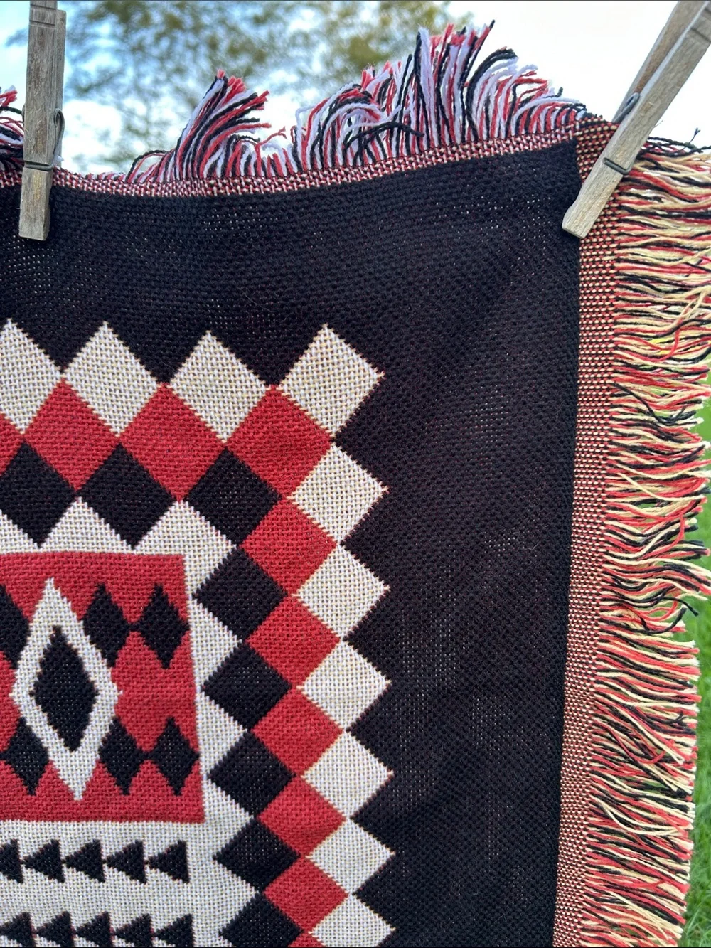 Crown Crafts Woven Throw American Indian & Quilt Motifs